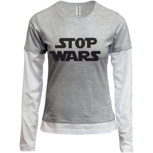 Женский лонгслив Комби Stop wars
