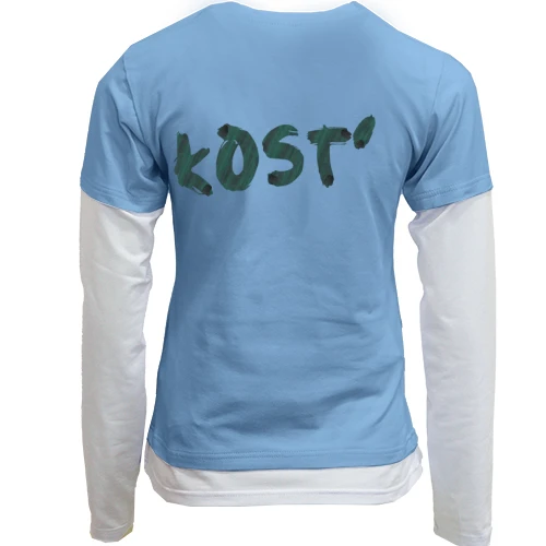Женский лонгслив Комби, синий, kOST (2 стороны)