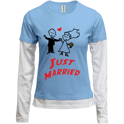 Женский лонгслив Комби Just married