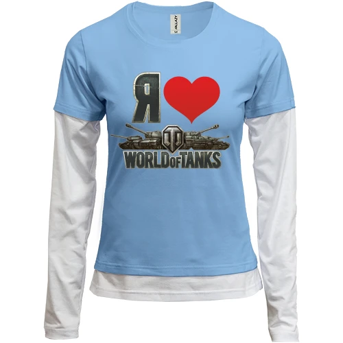 Женский лонгслив Комби Я люблю World of Tanks