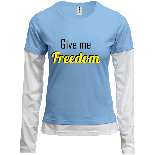 Женский лонгслив Комби Give me freedom