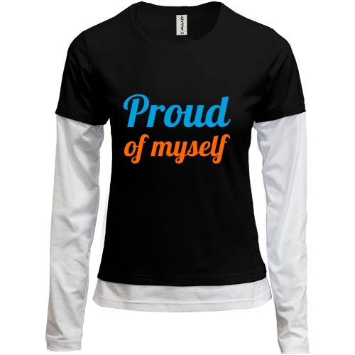 Женский лонгслив Комби Proud of myself