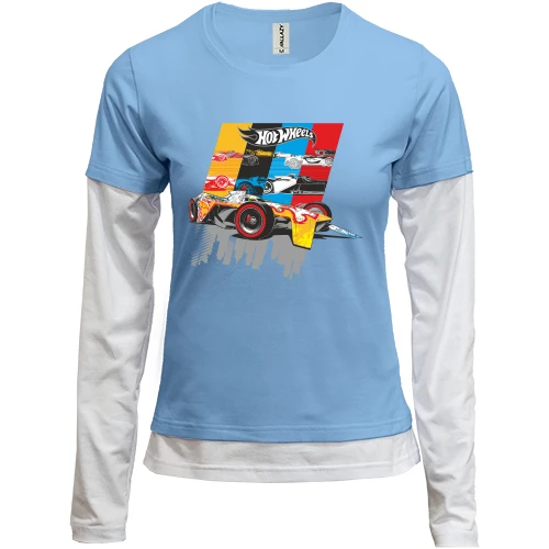 Женский лонгслив Комби с логотипом Hot Wheels