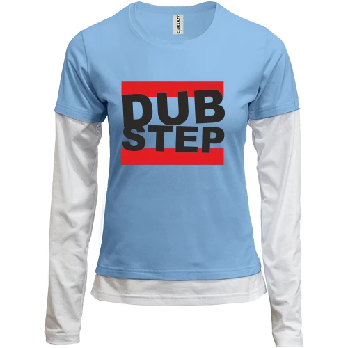 Женский лонгслив Комби Dub step (надпись)