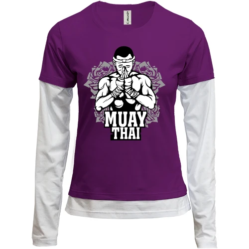 Женский лонгслив Комби, фиолетовый, Muay Thai Fighter (2)