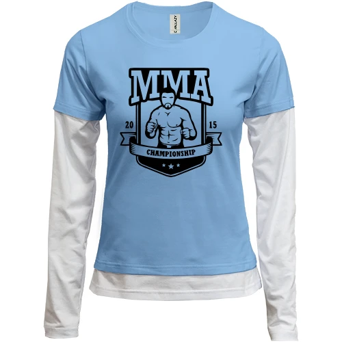 Женский лонгслив Комби, синий, MMA Championship