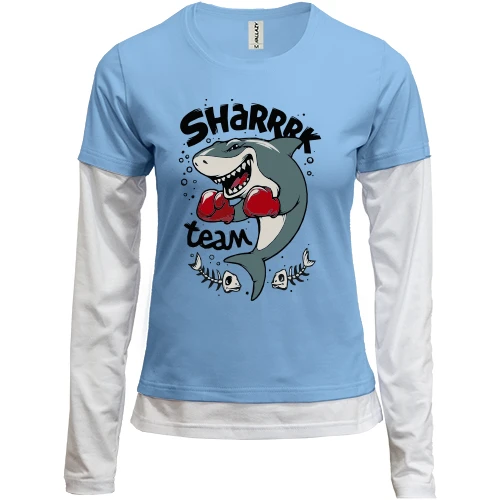 Женский лонгслив Комби Box Shark Team