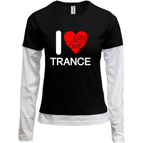 Женский лонгслив Комби I Love Trance