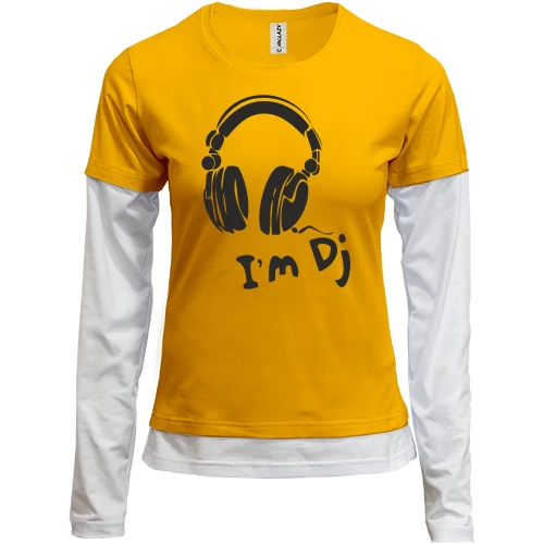 Женский лонгслив Комби Im Dj