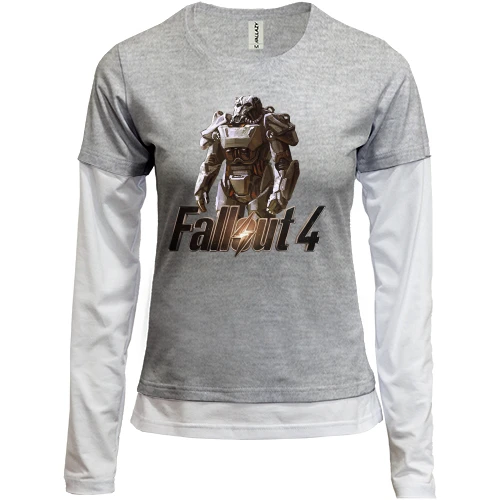 Женский лонгслив Комби Fallout 4 Робот