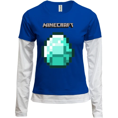 Женский лонгслив Комби Minecraft Диамант