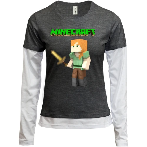Женский лонгслив Комби Minecraft Алекс