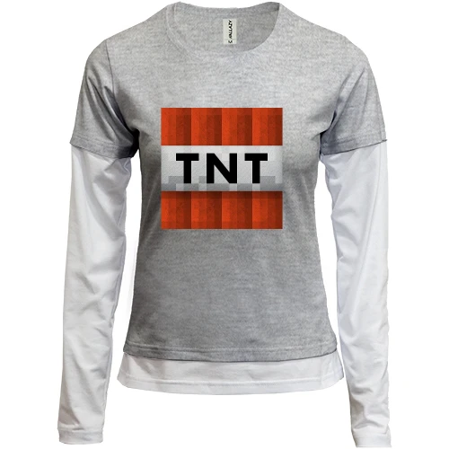 Женский лонгслив Комби Minecraft TNT