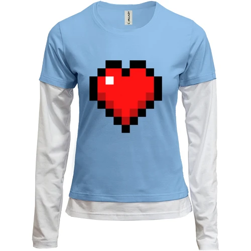 Жіночий лонгслів Комбі Minecraft heart