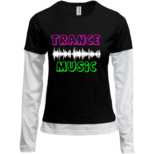 Женский лонгслив Комби Trance music