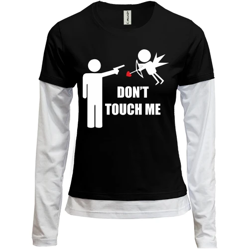 Женский лонгслив Комби Don't touch me 2