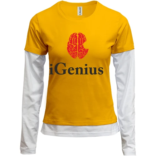 Женский лонгслив Комби iGenius (Я гений)