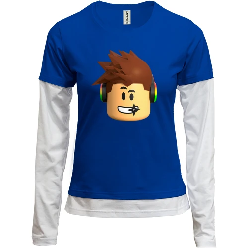 Женский лонгслив Комби Roblox face