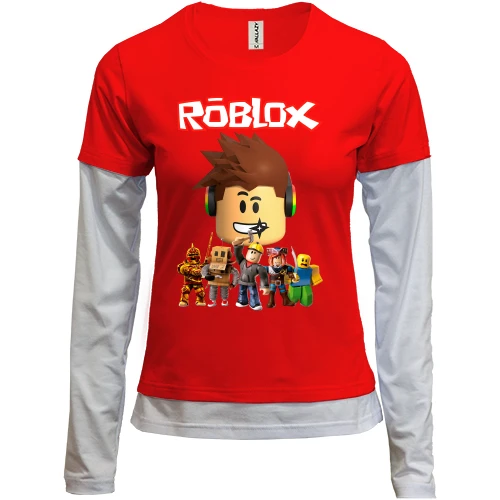 Жіночий лонгслів Комбі, Червоний, Roblox Team