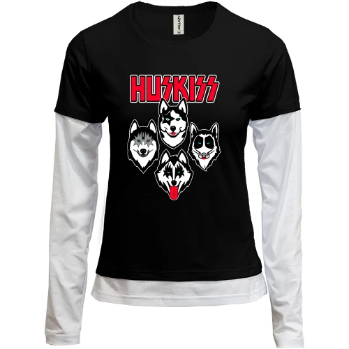 Жіночий лонгслів Комбі HusKISS