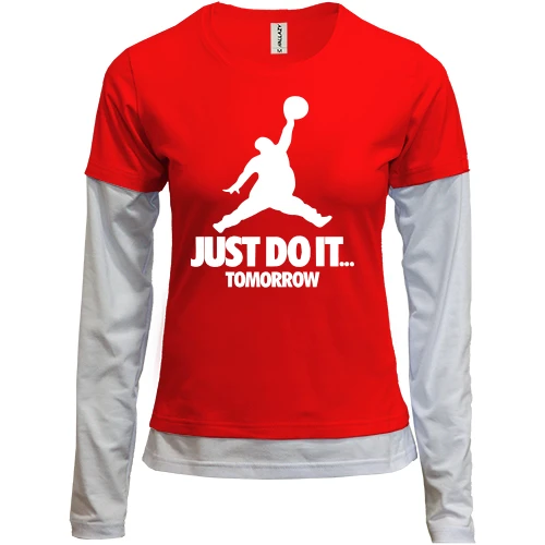 Жіночий лонгслів Комбі Just do it.. Tomorrow