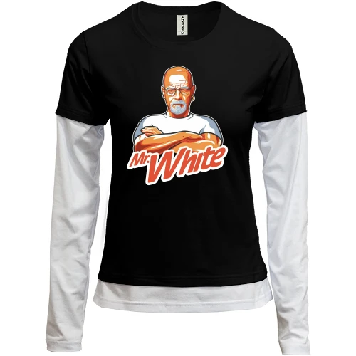 Женский лонгслив Комби Mr.White