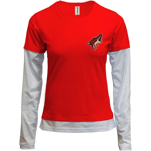 Женский лонгслив Комби Phoenix Coyotes — вышитая эмблема