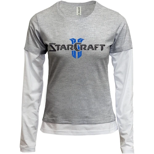 Женский лонгслив Комби, Зеленый, Starcraft 2 (1)