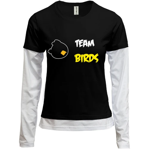 Женский лонгслив Комби Team birds