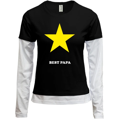 Женский лонгслив Комби Best papa