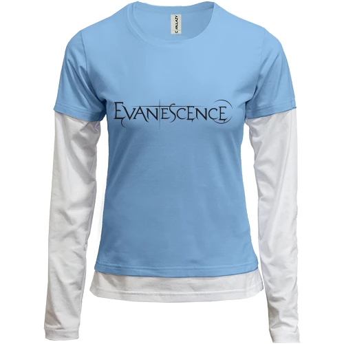 Женский лонгслив Комби, синий, Evanescence