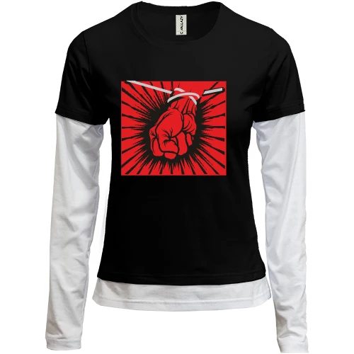 Женский лонгслив Комби, черный, Metallica (St. Anger)