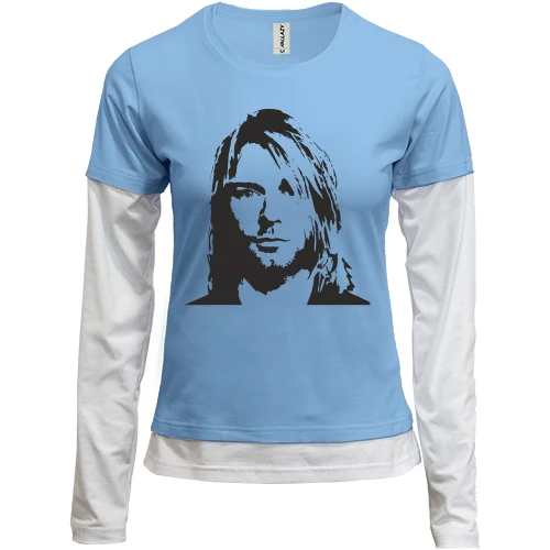 Женский лонгслив Комби Nirvana (Kurt Cobain) 2