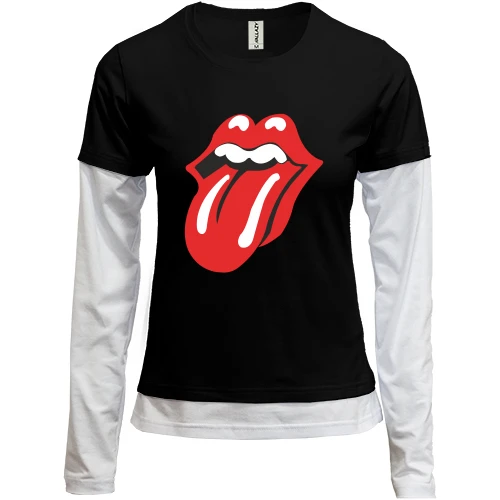 Женский лонгслив Комби Rolling Stones