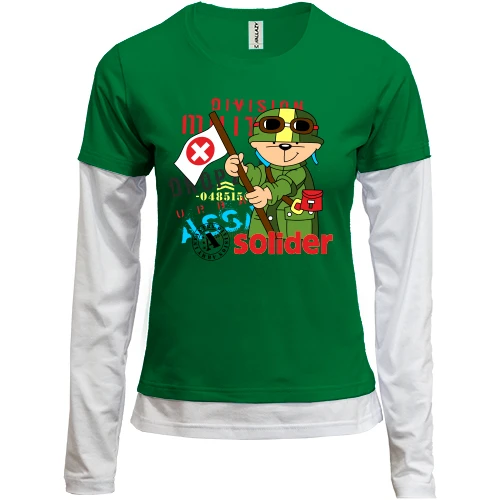 Женский лонгслив Комби Solider