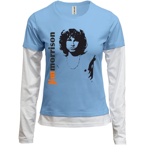 Женский лонгслив Комби, синий, The Doors (Jim Morrison)
