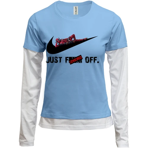 Женский лонгслив Комби Just fack off