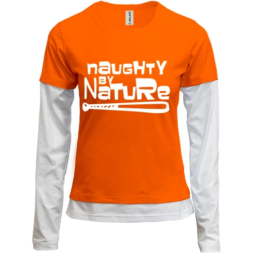 Женский лонгслив Комби, красный, Naughty by Nature