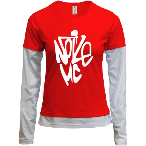 Женский лонгслив Комби, красный, Noize MC