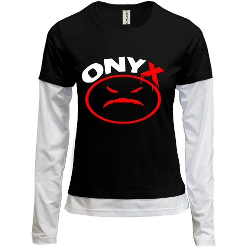 Женский лонгслив Комби, черный, Onyx (2)