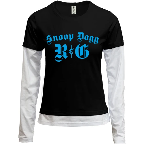Женский лонгслив Комби, черный, Snoop Dog R&G