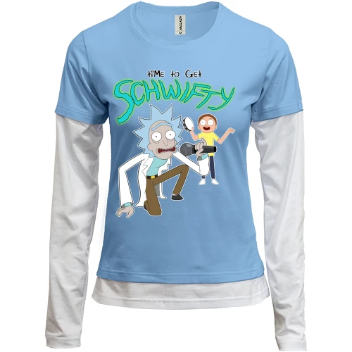 Женский лонгслив Комби Time to get Schwifty