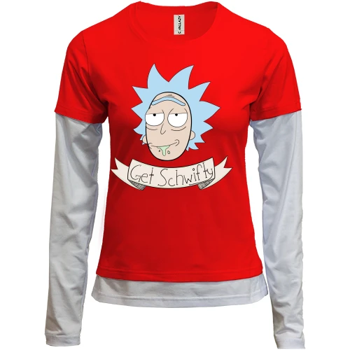 Женский лонгслив Комби get Schwifty