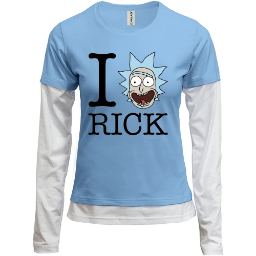 Женский лонгслив Комби Rick And Morty - I Love Rick