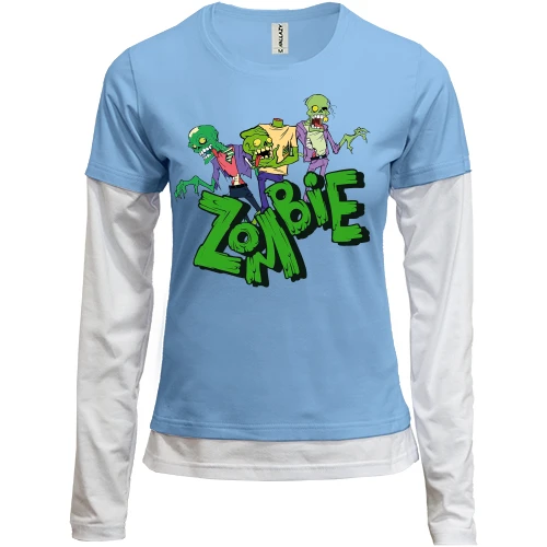 Женский лонгслив Комби Zombie