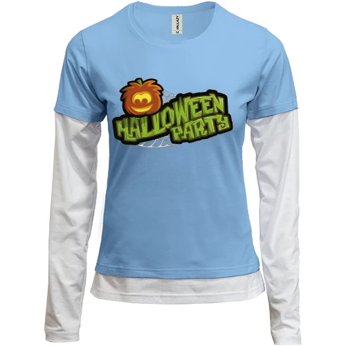 Женский лонгслив Комби с надписью Halloween party (вечеринка)