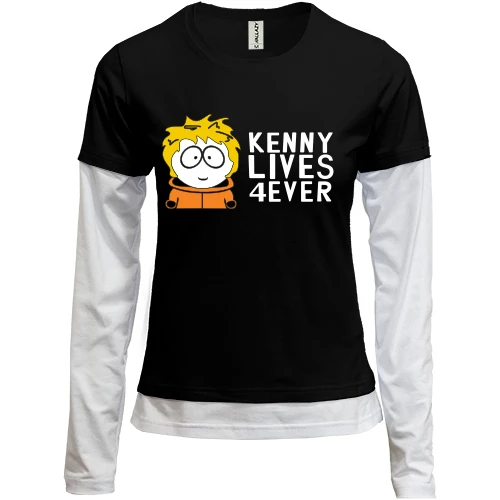 Женский лонгслив Комби Kenny lives forever