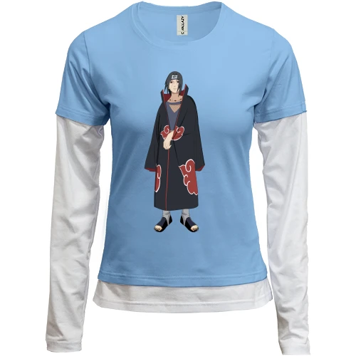 Жіночий лонгслів Комбі, синій, Uchiha Itachi