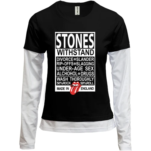 Женский лонгслив Комби Rolling Stones Made in Englad