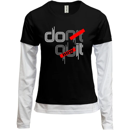 Женский лонгслив Комби Dont Quit